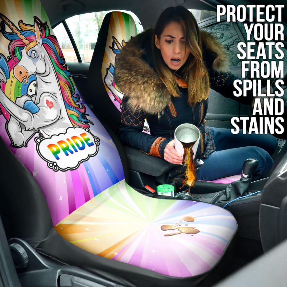 Amazing Unicorn LGBT Pride Car Seat Covers