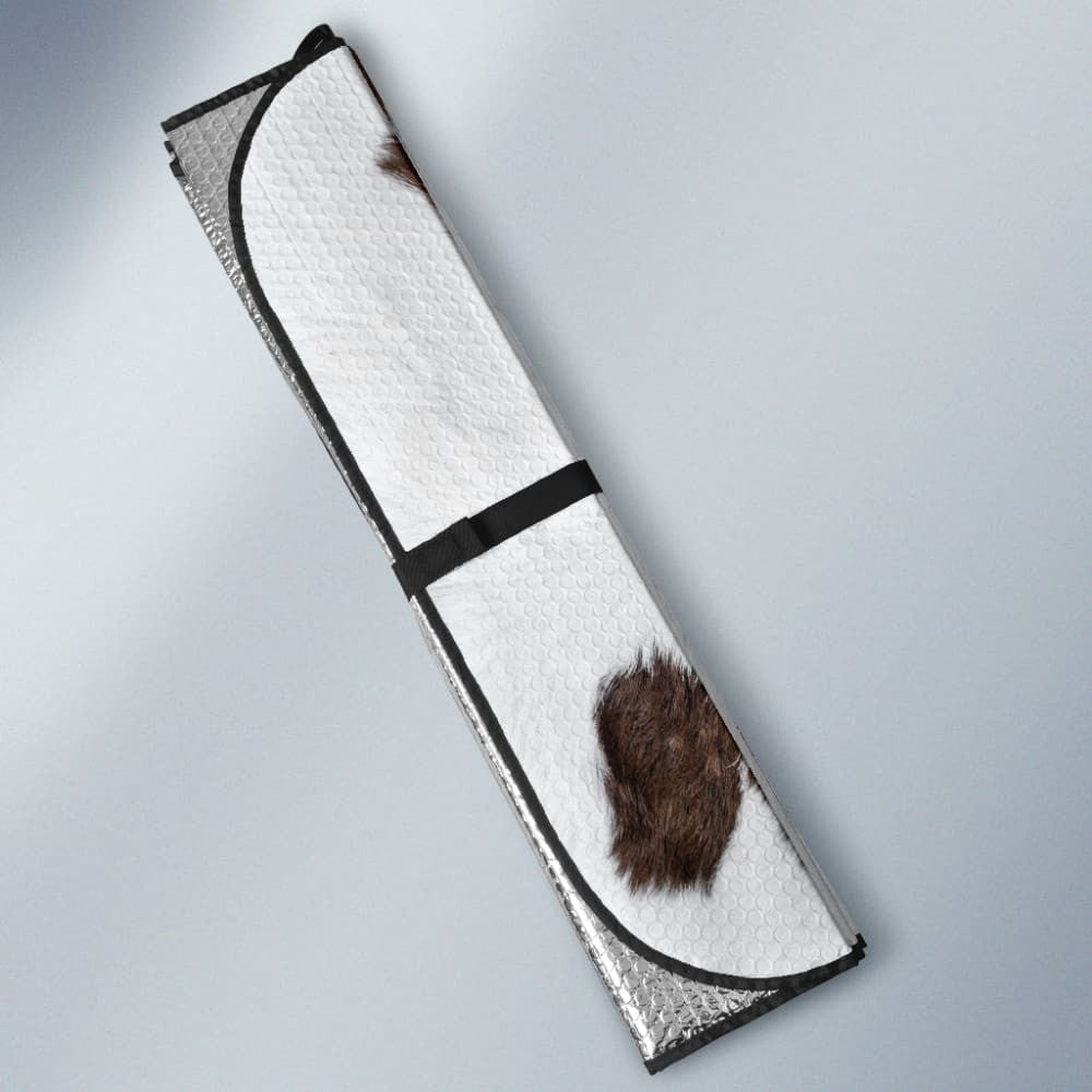Amazing Best Gift Brown Cowhide Print Car Auto Sun Shades Custom