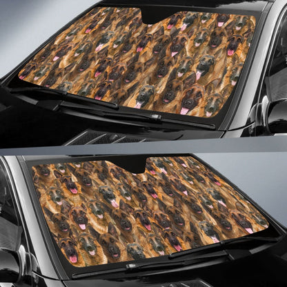 Malinois Dog Print Car Auto Sun Shades