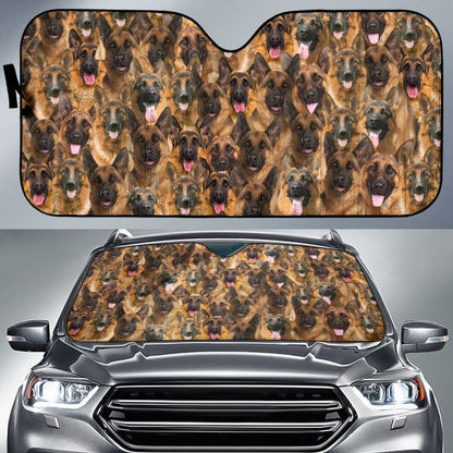 Malinois Dog Print Car Auto Sun Shades