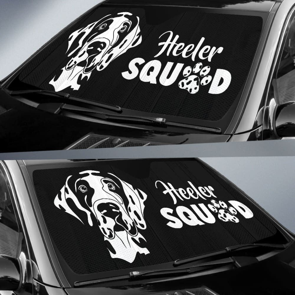 Great Dane Dog Paw Heeler Squad Car Auto Sun Shades
