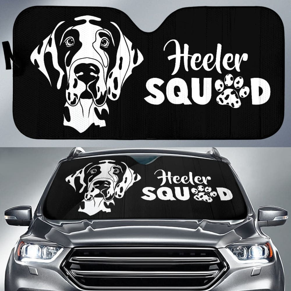 Great Dane Dog Paw Heeler Squad Car Auto Sun Shades