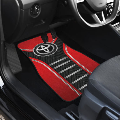 Red Toyota Amazing Style Car Floor Mats Custom