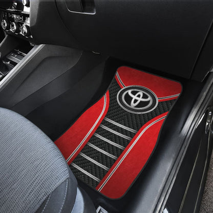 Red Toyota Amazing Style Car Floor Mats Custom