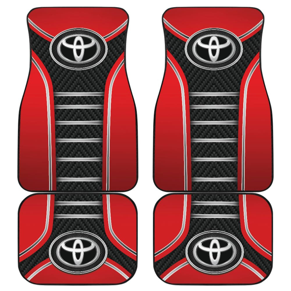 Red Toyota Amazing Style Car Floor Mats Custom