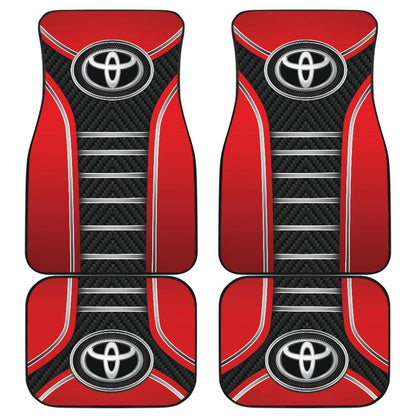 Red Toyota Amazing Style Car Floor Mats Custom