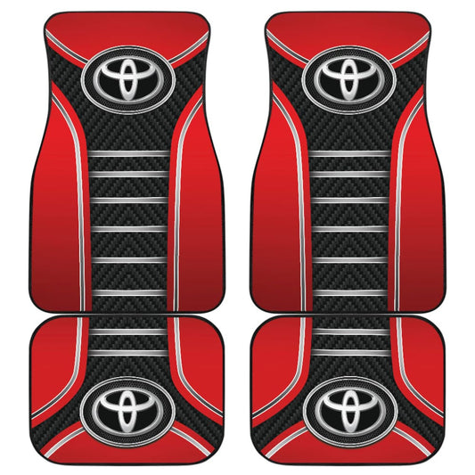 Red Toyota Amazing Style Car Floor Mats Custom