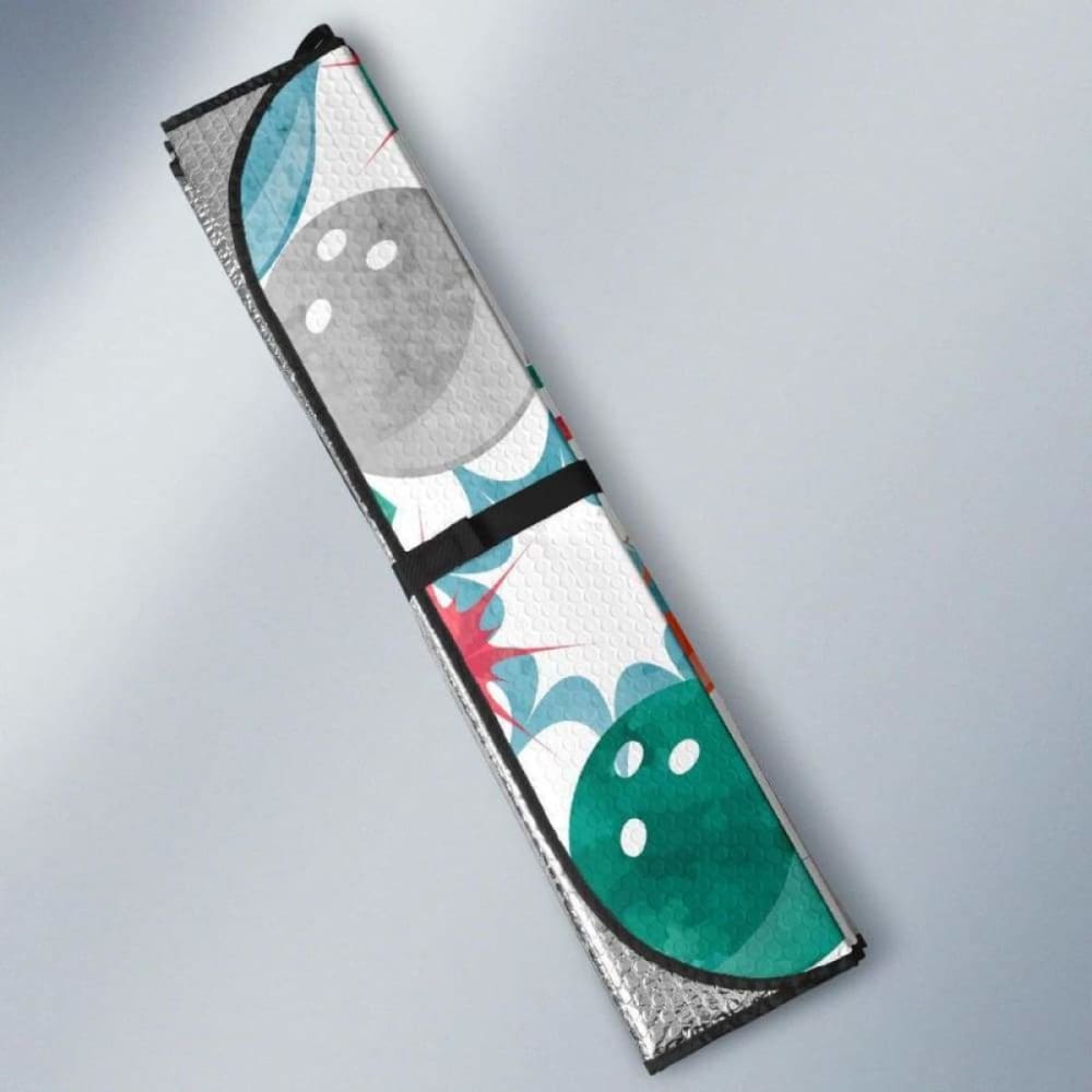 Watercolor Bowling Pattern Car Auto Sun Shades
