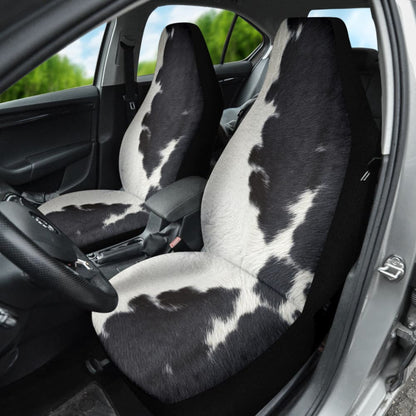 Amazing Best Gift Black And White Cowhide Print Car Seat Covers Custom