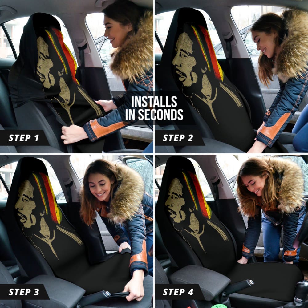 Bob Marley One Love Jamaica Reggae Car Seat Covers Custom
