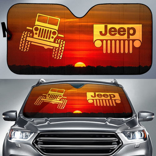 Jeep Grill Sunset Orange Car Auto Sun Shades