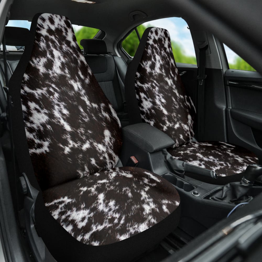 Amazing Best Gift Brown Cowhide Print Car Seat Covers Custom