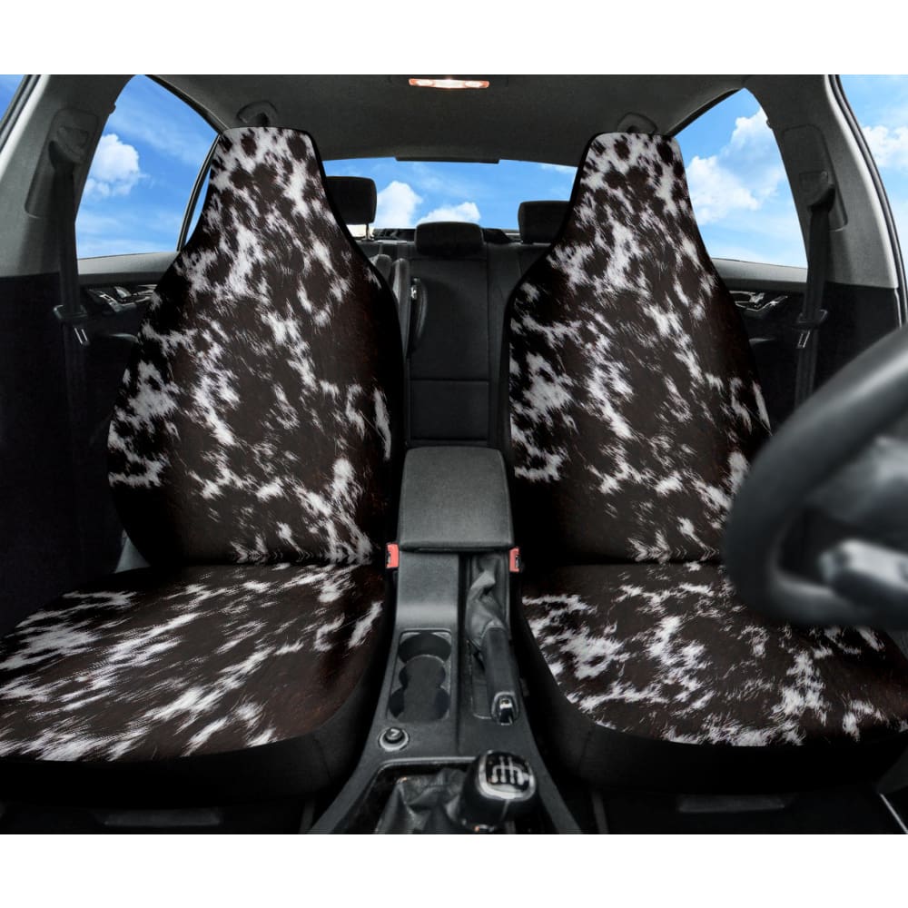 Amazing Best Gift Brown Cowhide Print Car Seat Covers Custom