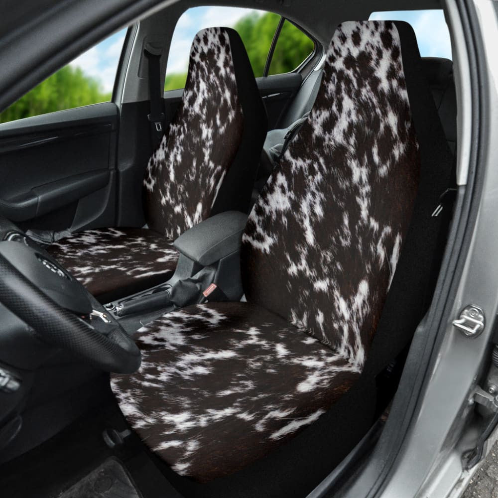 Amazing Best Gift Brown Cowhide Print Car Seat Covers Custom