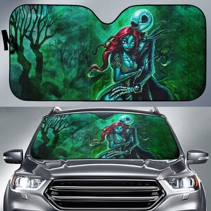 Nightmare Before Christmas Car Auto Sun Shades Jack & Sally