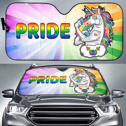 Amazing Unicorn LGBT Pride Car Auto Sun Shades