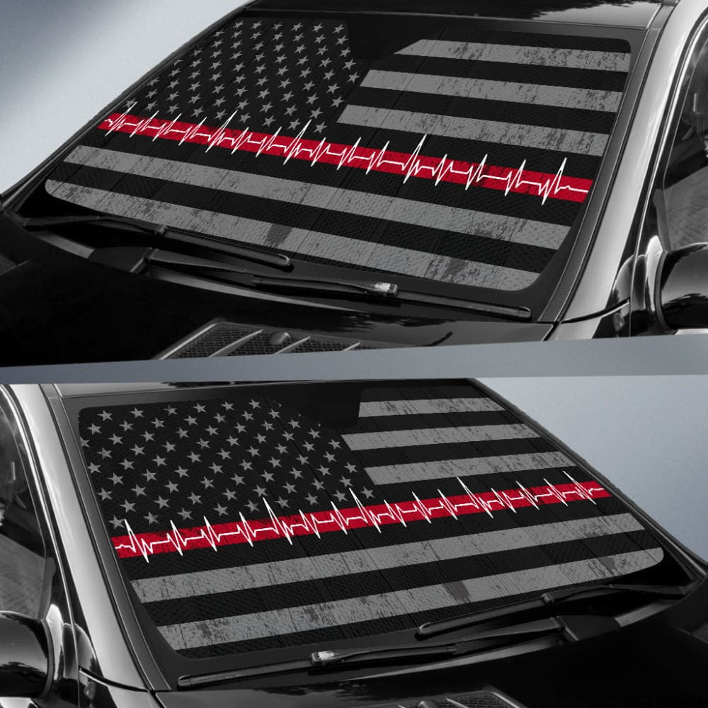 Nurse Car Auto Sun Shades Custom American Flag