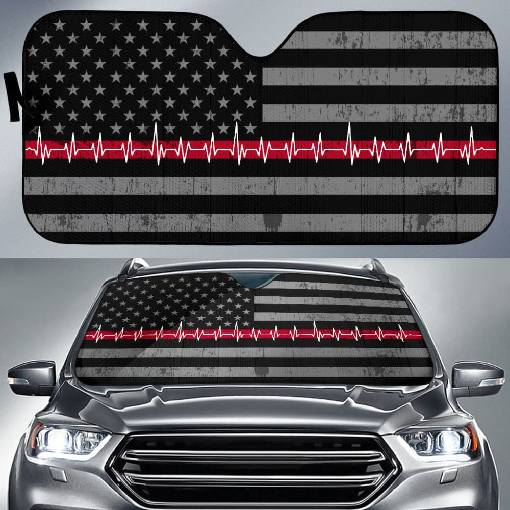 Nurse Car Auto Sun Shades Custom American Flag