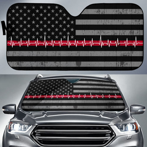 Nurse Car Auto Sun Shades Custom American Flag