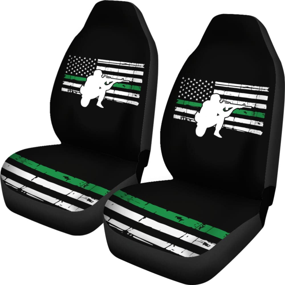 Thin Green Line American Flag Custom Car Accessories Car Seat Covers