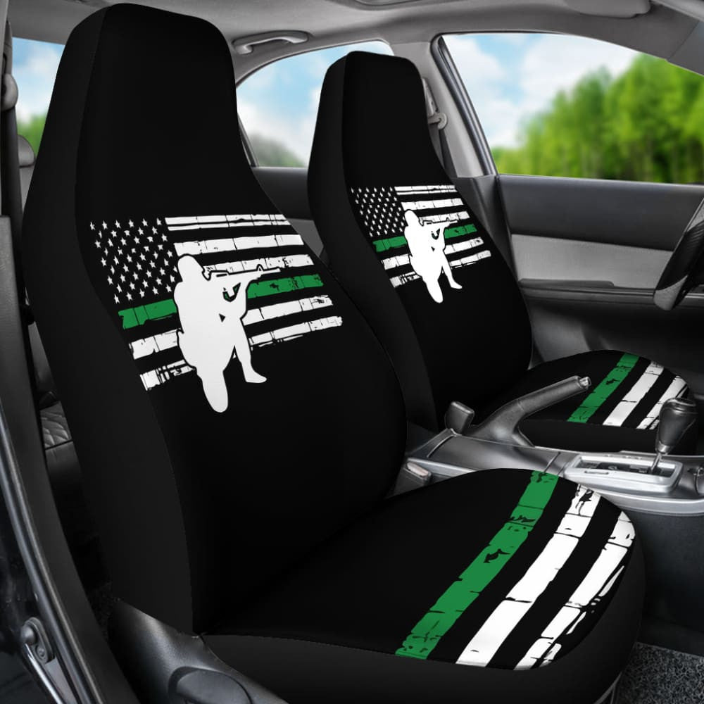 Thin Green Line American Flag Custom Car Accessories Car Seat Covers
