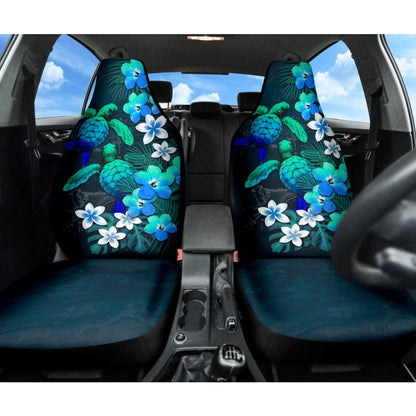 Kanaka Maoli Hawaiian Sea Turtle Tropical Hibiscus And Plumeria Car Seat Covers