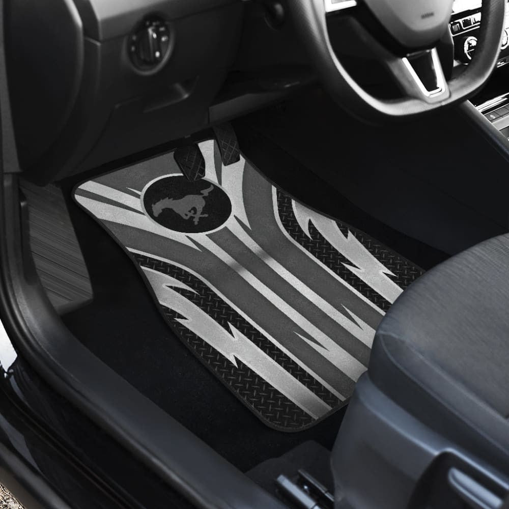 Grey Mustang Car Floor Mats