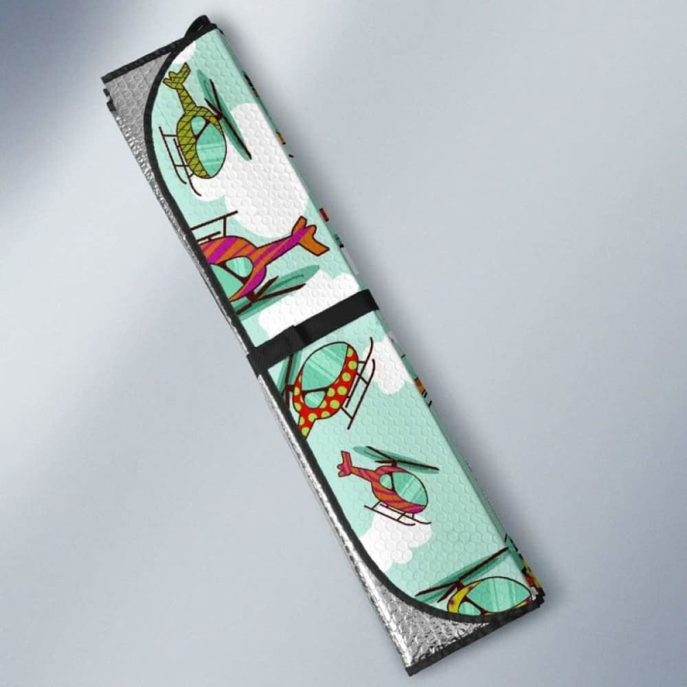 Helicopter Design Pattern Car Auto Sun Shades