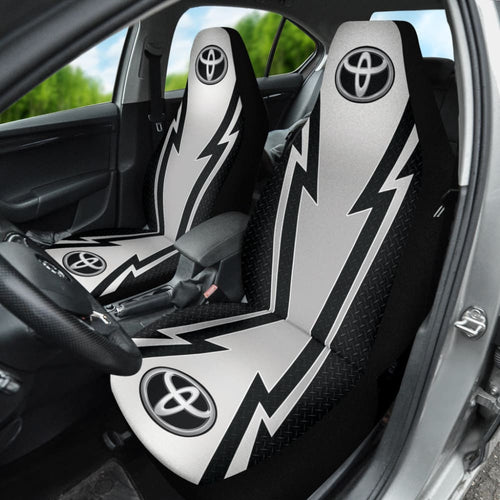 White And Black Toyota Amazing Style Car Seat Covers Custom