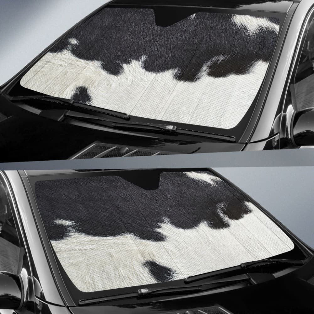 Amazing Best Gift Black And White Cowhide Print Car Auto Sun Shades Custom