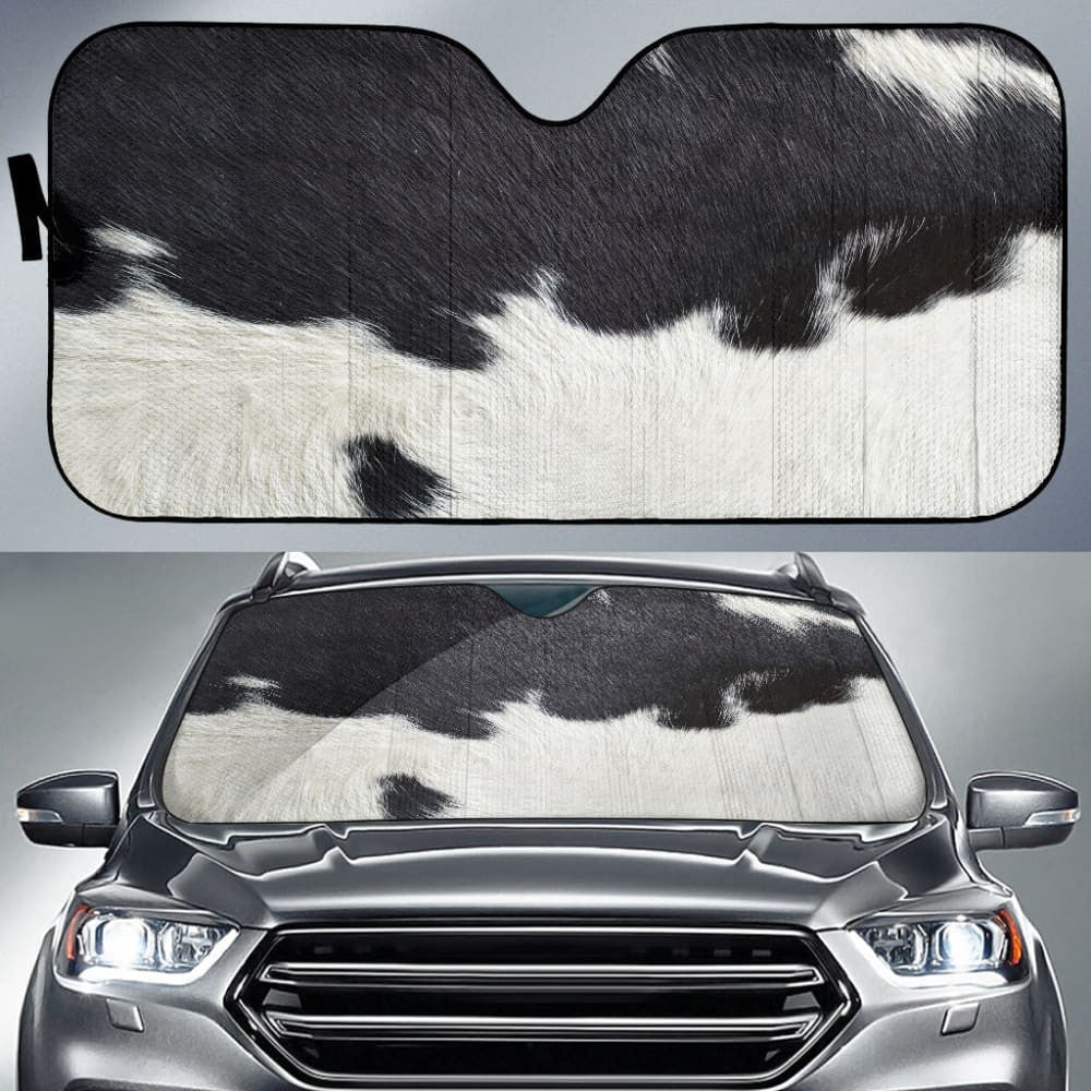 Amazing Best Gift Black And White Cowhide Print Car Auto Sun Shades Custom