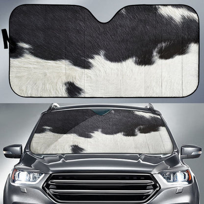 Amazing Best Gift Black And White Cowhide Print Car Auto Sun Shades Custom