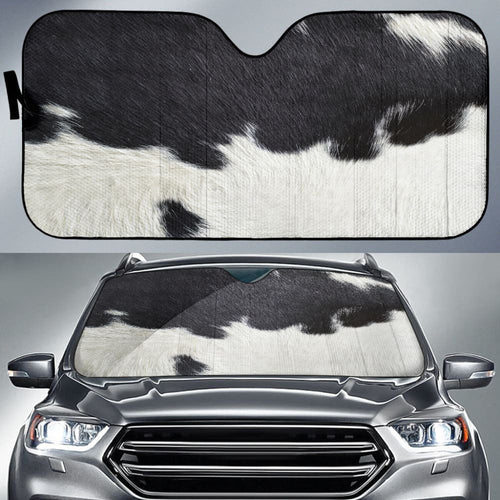 Amazing Best Gift Black And White Cowhide Print Car Auto Sun Shades Custom