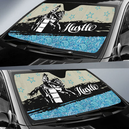 Amazing Barrel Racer Horse Lovers Car Auto Sun Shades