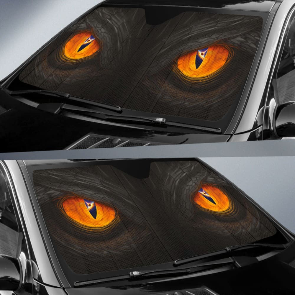 Orange Dragon Eyes Car Auto Sun Shades