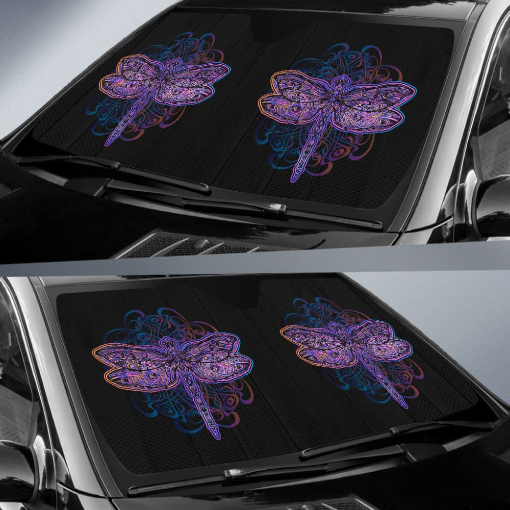 Amazing Mandala Dragonfly Car Auto Sun Shades