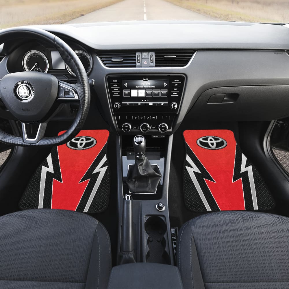 Red And Black Toyota Amazing Style Car Floor Mats Custom