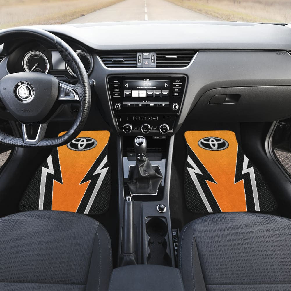 Orange And Black Toyota Amazing Style Car Floor Mats Custom