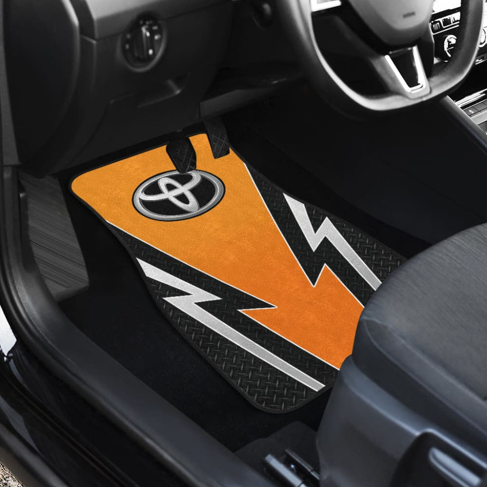 Orange And Black Toyota Amazing Style Car Floor Mats Custom