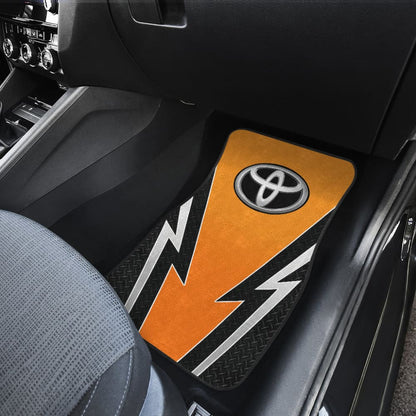 Orange And Black Toyota Amazing Style Car Floor Mats Custom
