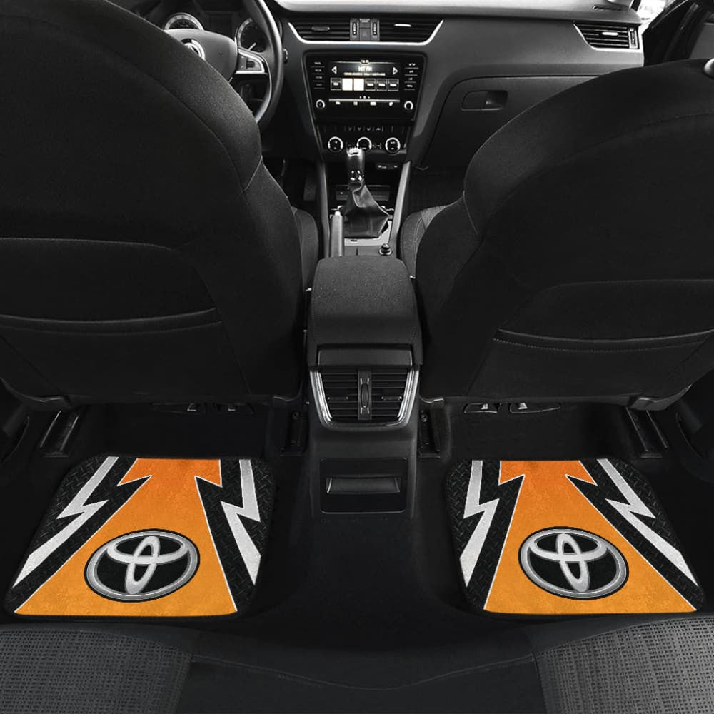 Orange And Black Toyota Amazing Style Car Floor Mats Custom