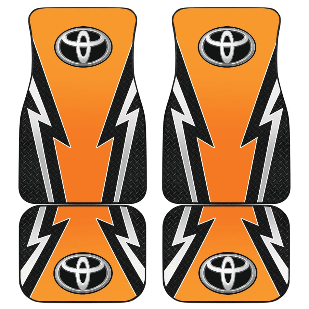 Orange And Black Toyota Amazing Style Car Floor Mats Custom