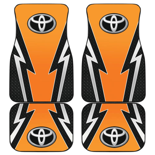 Orange And Black Toyota Amazing Style Car Floor Mats Custom