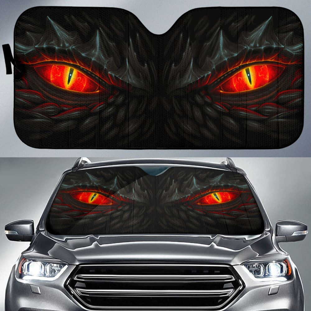 Red Dragon Eyes Car Auto Sun Shades Custom