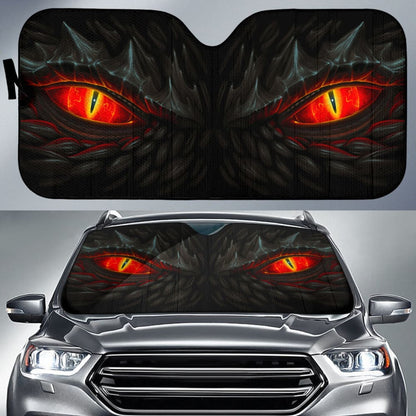 Red Dragon Eyes Car Auto Sun Shades Custom