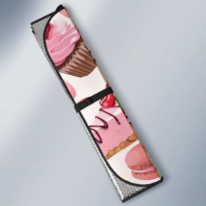 Cake Cupcake Sweets Pattern Car Auto Sun Shades