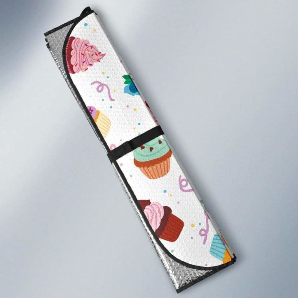 Cake Cupcake Design Pattern Car Auto Sun Shades