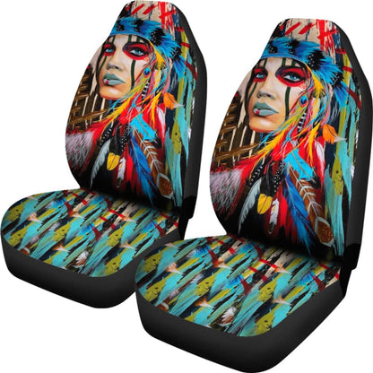 American Native Woman Car Seat Covers