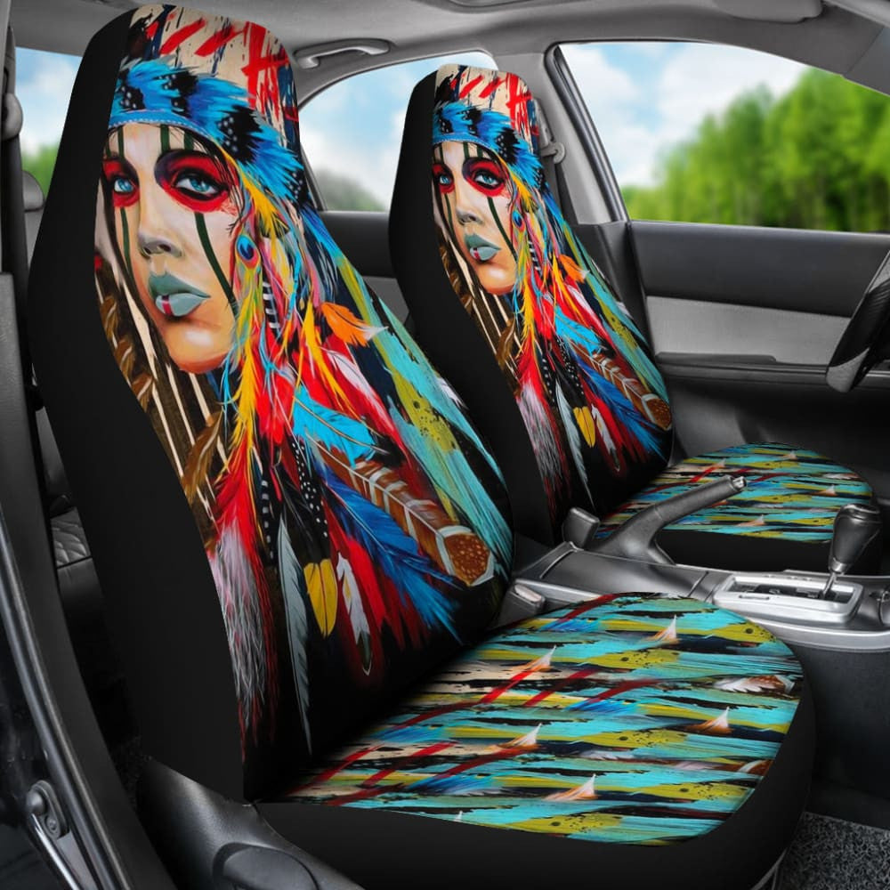 American Native Woman Car Seat Covers
