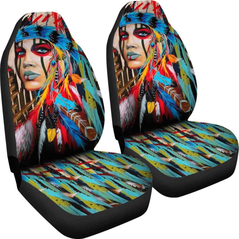 American Native Woman Car Seat Covers